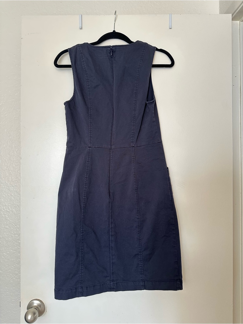 Boden Navy Helena Chino Dress Pencil V Neck Sleeveless - Picture 7 of 7